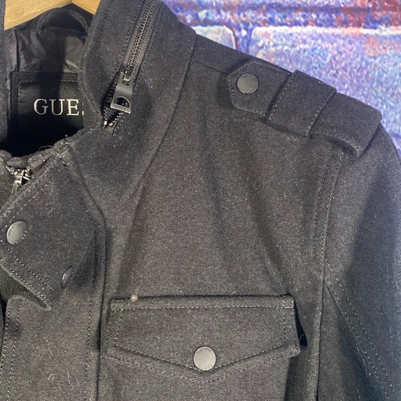 Guess Men’s Formal Jacket Quilted Black Medium - Picture 6 of 8